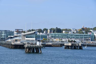 PORTLAND, ME - 26. Sezon 2020 'de Maine' deki Portland Limanı 'nın görüntüsü.  
