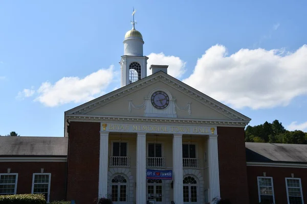 华盛顿 Sep Bryan Memorial Town Hall Washington Connecticut Seen Sep — 图库照片