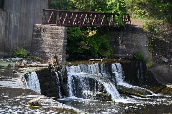 Great Falls Řece Passaic Patersonu New Jersey — Stock fotografie