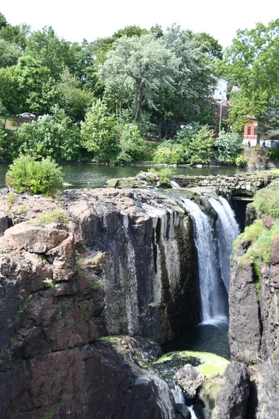 Great Falls Řece Passaic Patersonu New Jersey — Stock fotografie