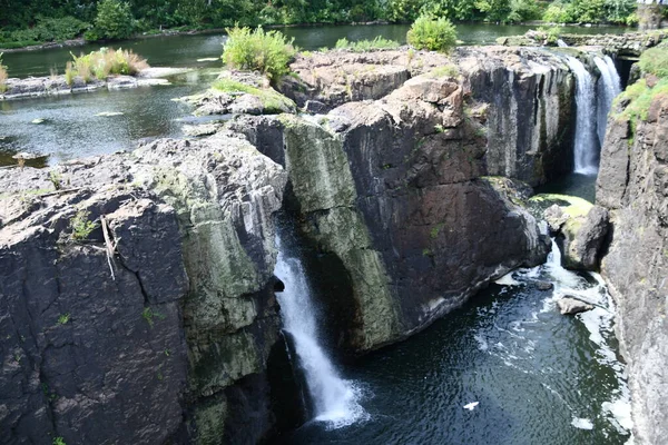 Великие Водопады Реки Пассаик Патерсоне Штат Нью Джерси — стоковое фото