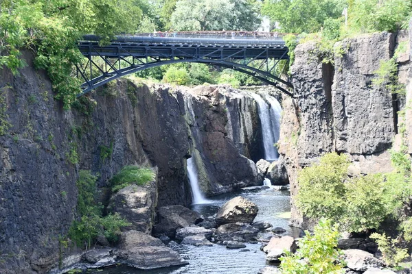 Grote Watervallen Van Passaic River Paterson New Jersey — Stockfoto