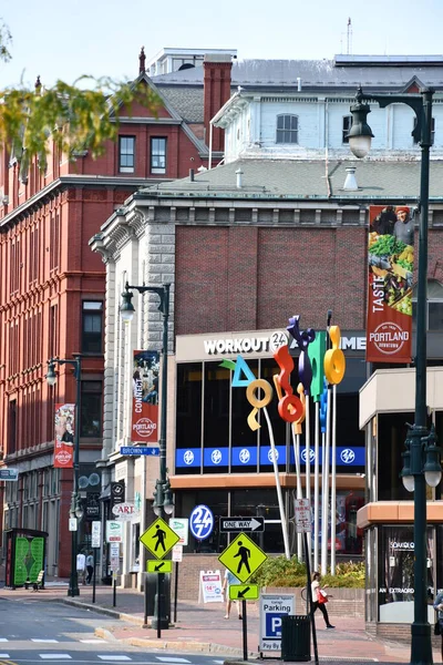 Portland Sep Centro Portland Maine Como Sep 2020 — Foto de Stock