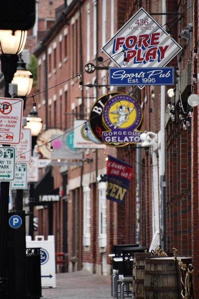 Portland Sep Fore Street Centro Portland Maine Visto Sep 2020 — Foto de Stock