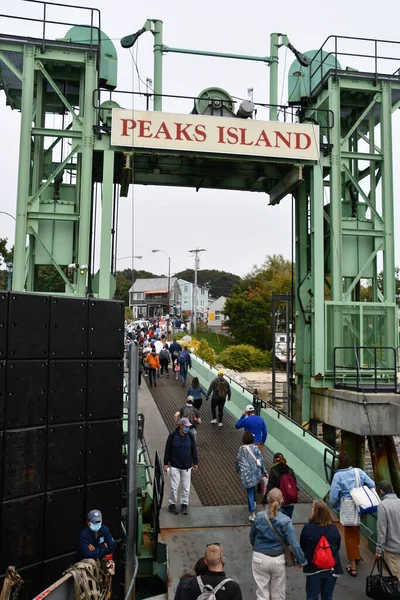 Portland Sep Casco Bay Ferrys Forest City Landing Stop Peaks — Stock Photo, Image