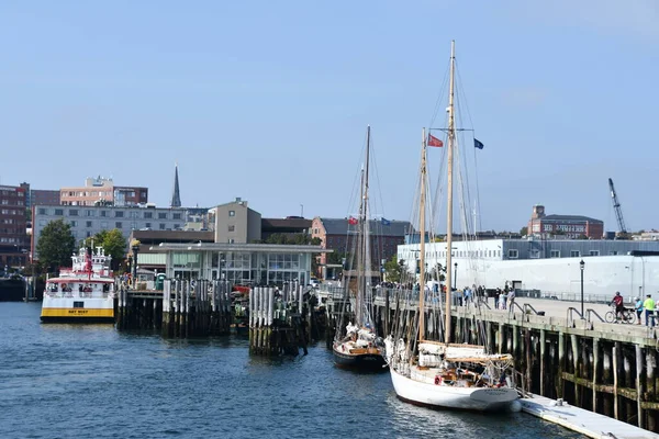 Portland Sep Vista Del Puerto Portland Maine Visto Septiembre 2020 — Foto de Stock