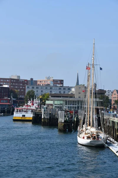 Portland Sep Vista Porto Portland Maine Como Visto Setembro 2020 — Fotografia de Stock