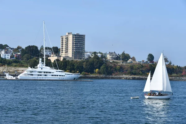 Portland Sep Vista Porto Portland Maine Como Visto Setembro 2020 — Fotografia de Stock