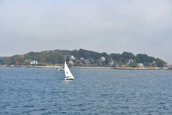 Portlandia Września Widok Port Portland Maine Jak Widać Dniu Września — Zdjęcie stockowe