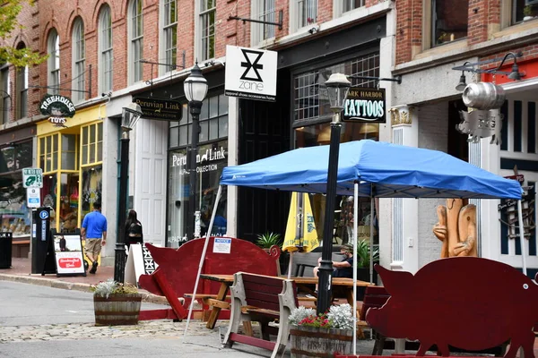 Portland Sep Exchange Street Downtown Portland Maine Seen Sep 2020 — Stock Photo, Image