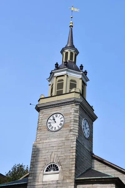 Portland September Erste Pfarrkirche Portland Maine Gesehen September 2020 — Stockfoto