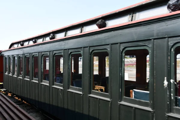 Portland Sep Train Ride Maine Narrow Gauge Railroad Museum Portland — 스톡 사진