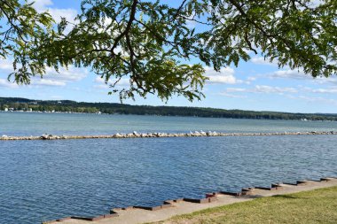Canandaigua, New York 'taki Canandaigua Gölü manzarası