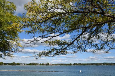 Canandaigua, New York 'taki Canandaigua Gölü manzarası