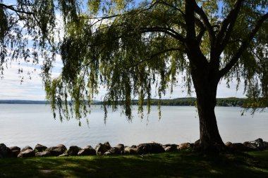 Canandaigua, New York 'taki Canandaigua Gölü manzarası