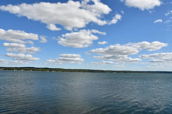 Вид Озеро Канандайгуа Канандайгуа Нью Йорк — стоковое фото