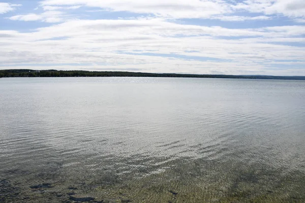 Вид Озеро Кандандайґуа Кандандаіґуа Нью Йорк — стокове фото
