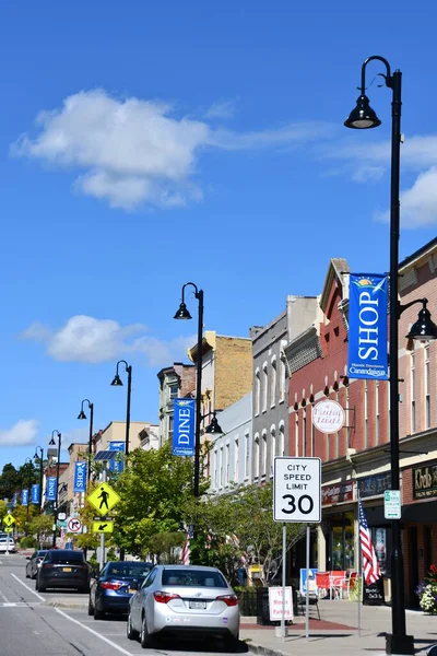 Canandaigua Sep Main Street Het Centrum Van Canandaigua New York — Stockfoto