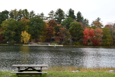 Washington, Connecticut 'taki Mount Tom Eyalet Parkı' nda plaj