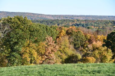 Litchfield Hills 'teki Sonbahar Renkleri New Milford, Connecticut' tan