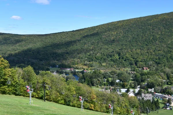 Θέα Από Fall Sky Ride Στο Bristol Mountain Ski Resort — Φωτογραφία Αρχείου