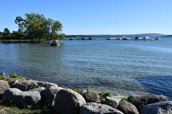 Uitzicht Canandaigua Lake Vanaf Kershaw Park Canandaigua New York — Stockfoto