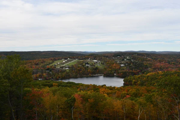 Vista Topo Torre Mount Tom State Park Washington Connecticut — Fotografia de Stock