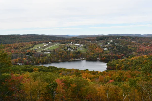 Vista Topo Torre Mount Tom State Park Washington Connecticut — Fotografia de Stock