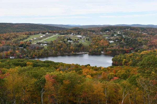 Vista Topo Torre Mount Tom State Park Washington Connecticut — Fotografia de Stock