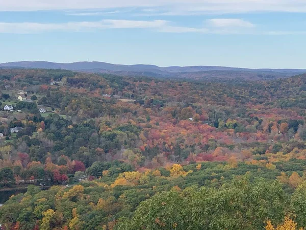 Vista Topo Torre Mount Tom State Park Washington Connecticut — Fotografia de Stock