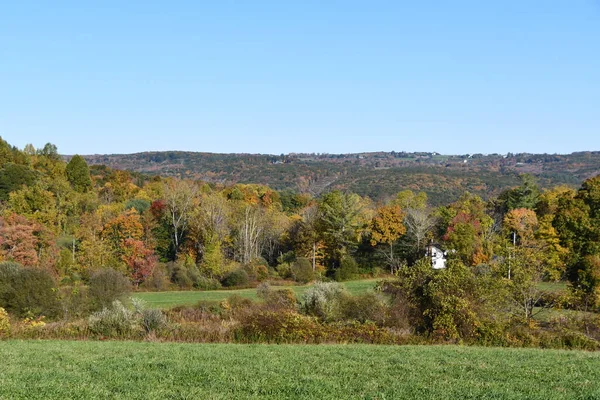 View Fall Colors Litchfield Hills New Milford Connecticut — Stock Photo, Image