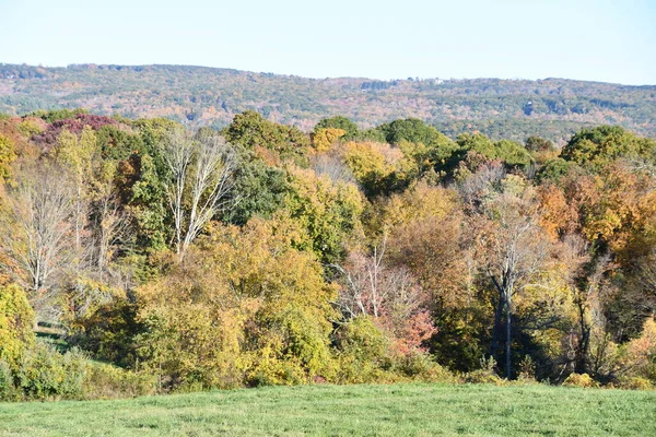 Vista Fall Colors Litchfield Hills Desde New Milford Connecticut —  Fotos de Stock