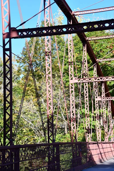 Bridge Bij Lovers Leap State Park New Milford Connecticut — Stockfoto