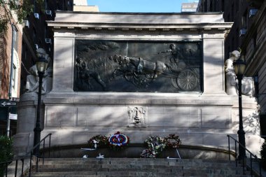 New York, New York - 18 Ekim 2022 'de New York' ta İtfaiyeciler Anıtı.