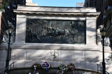 New York, New York - 18 Ekim 2022 'de New York' ta İtfaiyeciler Anıtı.