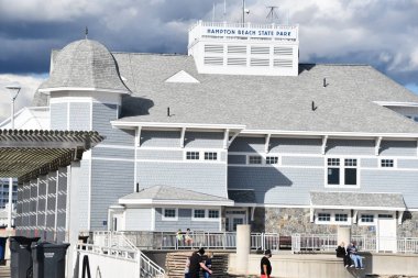 HAMPTON, NH OCT 3: Hampton Beach State Park, New Hampshire, 3 Ekim 2020 'de görüldüğü gibi. 