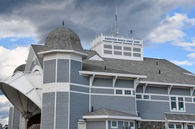 HAMPTON, NH OCT 3: Hampton Beach State Park, New Hampshire, 3 Ekim 2020 'de görüldüğü gibi. 