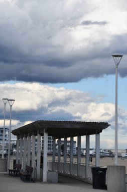 HAMPTON, NH OCT 3: Hampton Beach State Park, New Hampshire, 3 Ekim 2020 'de görüldüğü gibi. 