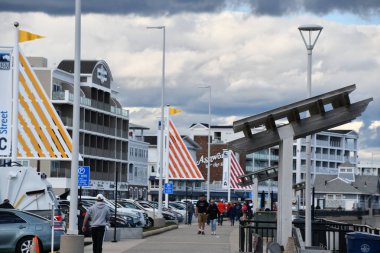 HAMPTON, NH OCT 3: Hampton Beach State Park, New Hampshire, 3 Ekim 2020 'de görüldüğü gibi. 