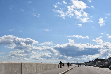 HAMPTON, NH OCT 3: Hampton Beach State Park, New Hampshire, 3 Ekim 2020 'de görüldüğü gibi. 
