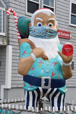 Hampton, New Hampshire 'da 3 Ekim 2020' de görülen kum ve Noel Baba Hediye Dükkanı..