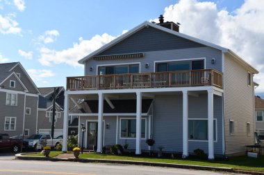 HAMPTON, NH OCT 3: 3 Ekim 2020 'de görüldüğü gibi Hampton, New Hampshire' da rıhtım. 