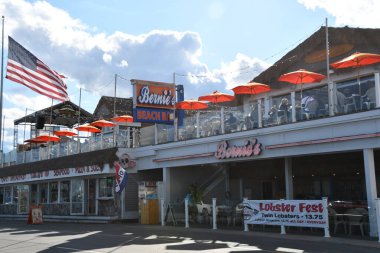 HAMPTON, NH OCT 3: 3 Ekim 2020 'de görüldüğü gibi Hampton, New Hampshire' da rıhtım. 