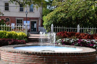 Portsmouth, New Hampshire Prescott Park 'taki Çiçek Bahçesi, 3 Ekim 2020' de görüldüğü gibi..