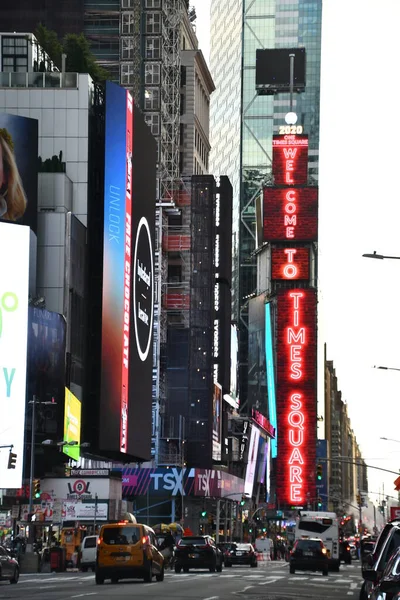 Nueva York Octubre Times Square Presentado Con Broadway Theaters Carteles — Foto de Stock