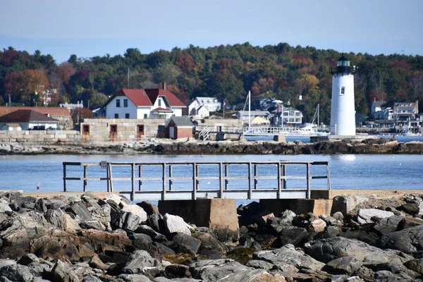 Portsmouth Okt Blick Auf Den Leuchtturm Von Portsmouth Harbor Vom — Stockfoto