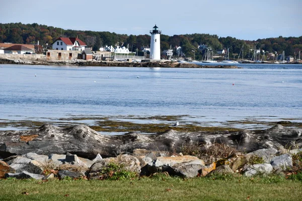 Portsmouth Oct Vue Phare Portsmouth Harbor Depuis New Castle New — Photo