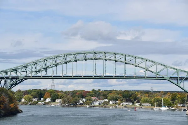 Portsmouth Okt Flodbron Piscataqua Portsmouth New Hampshire Sett Den Oktober — Stockfoto