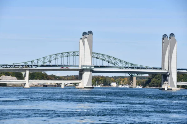 Portsmouth Oct Sarah Mildred Long Bridge Piscataqua River Bridge Portsmouth — Stockfoto