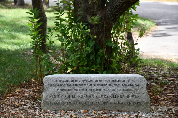 Portsmouth Oct Memorial Garden Uss Albacore Submarine Agss 569 Portsmouth — Stock Photo, Image